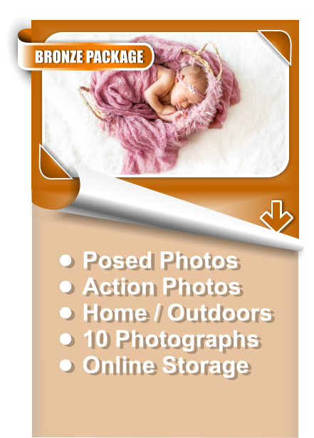 •	Posed Photos •	Action Photos •	Home / Outdoors •	10 Photographs •	Online Storage BRONZE PACKAGE